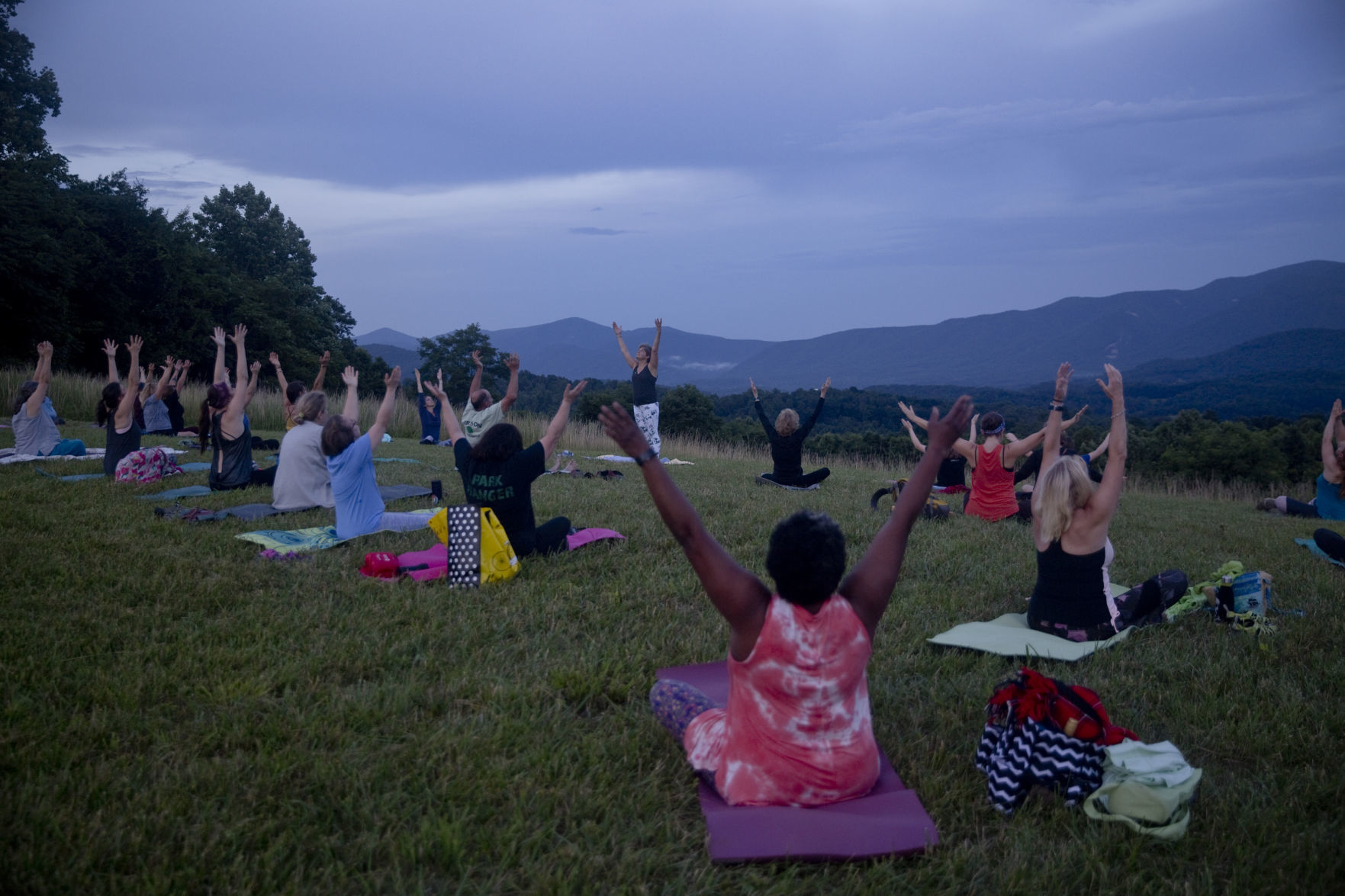 Yoga in the mountains